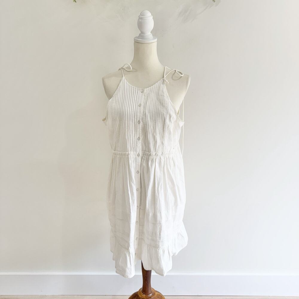 New Free People Desert Days Mini Dress Large White CC bohemian